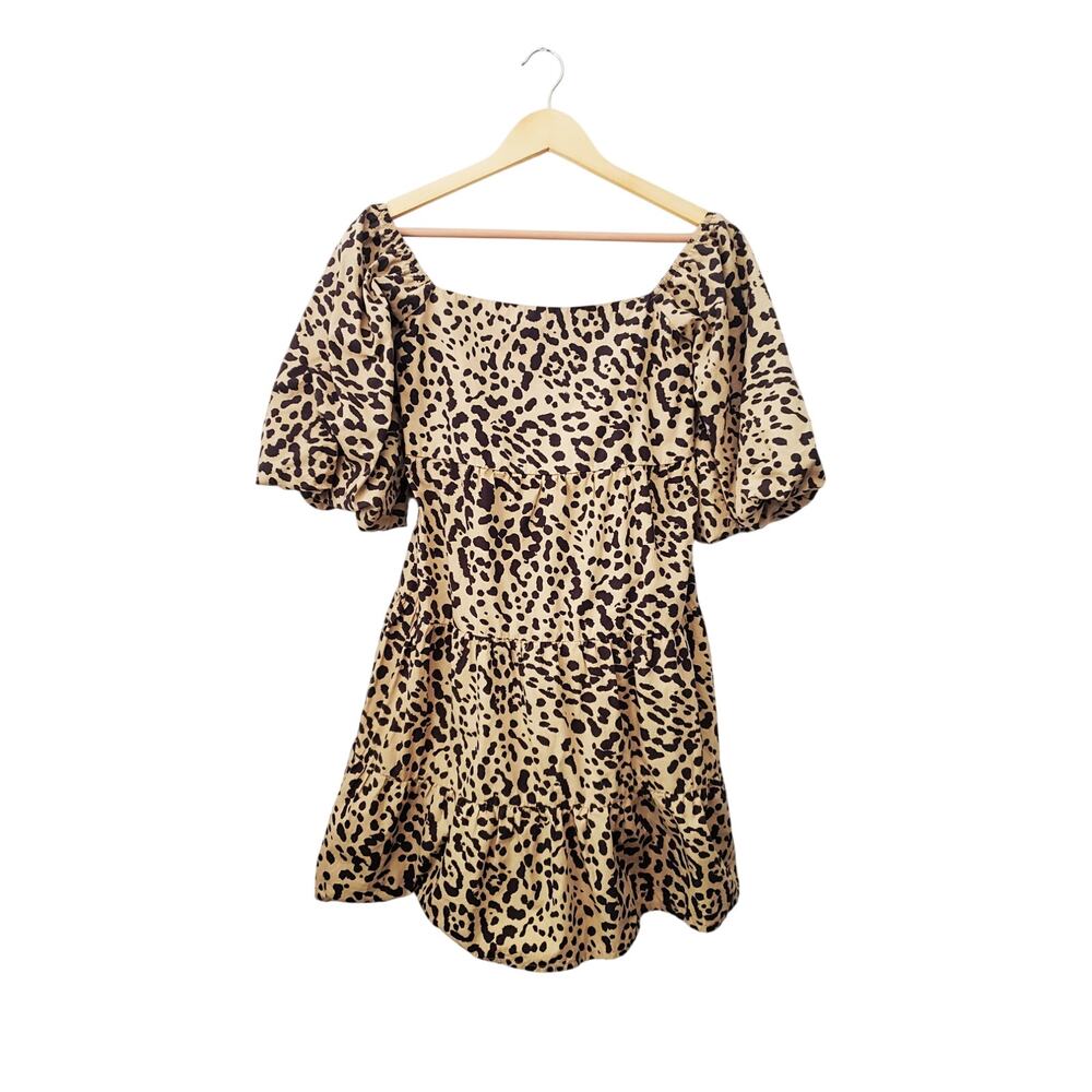 Faithfull The Brand Eryn Animal Print Mini Dress Size 8